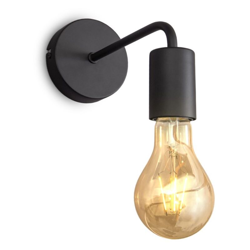 foto del prodotto b.k.licht i lampada da parete i 1 lampada da parete vintage a fiamma i industrial design i lampada retr i acciaio i rotonda i e27 i senza lampadina