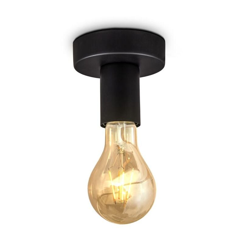 foto del prodotto b.k.licht i spot a soffitto vintage i spot a parete retr i luce a superficie i e27 i nero opaco i senza lampadina 10cm