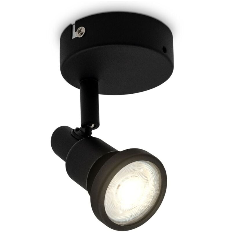 foto del prodotto b.k.licht lampada da parete led orientabile, incl. lampadina gu10 4,8w 400lm, ip44, faretto per bagno da soffitto o muro