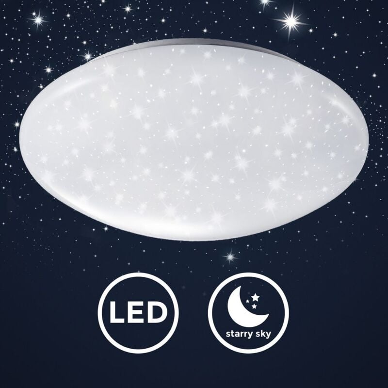 foto del prodotto b.k.licht - lampada da soffitto led, decoro a cielo stellato, plafoniera luce bianca 4.000k 1.200lm, à 28cm, led integrati 12w, lampadario per camera