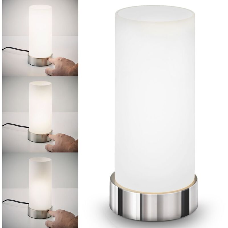 foto del prodotto b.k.licht lampada per comodino, intensit della luce regolabile con la funzione touch, abat jour per camera, lampada da tavolo per l ufficio, luce a