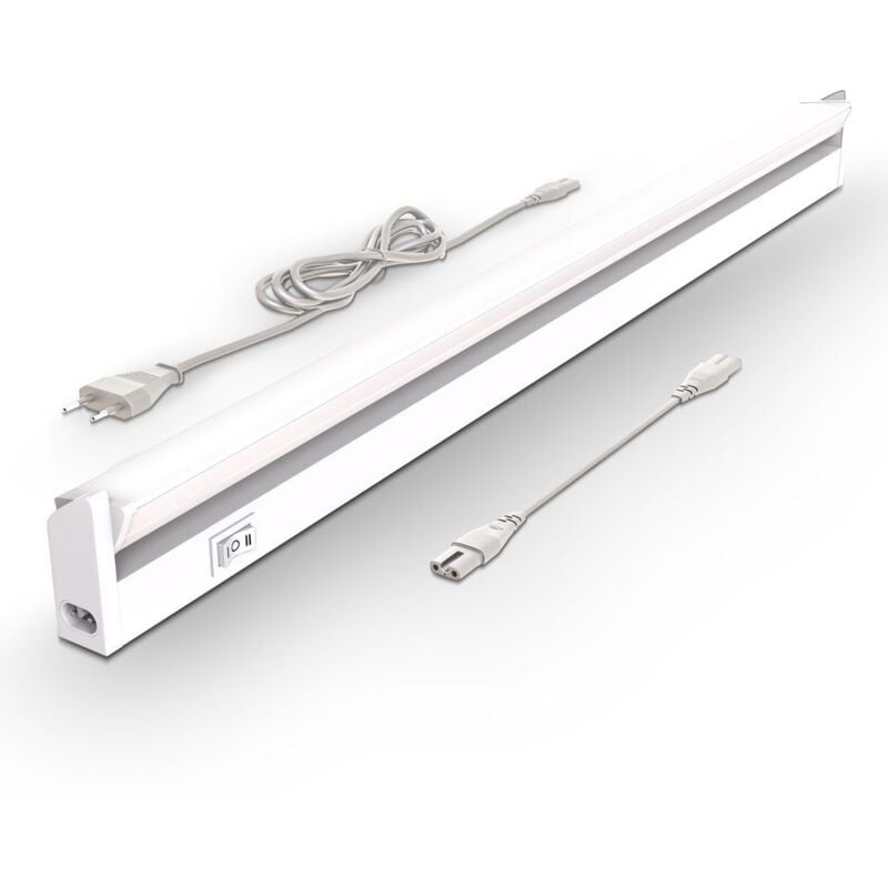 foto del prodotto b.k.licht lampada sottopensile cucina led, luca bianca naturale o calda, led integrati 8w, lunga 55.7 cm, luce orientabile, interruttore on off,