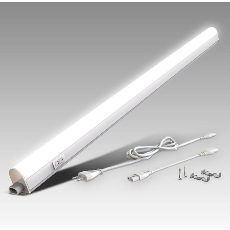 foto del prodotto b.k.licht lampada sottopensile cucina led, luce bianca naturale 4000k, led integrati da 15w, lunghezza 87.3 cm, interruttore on off, plastica,