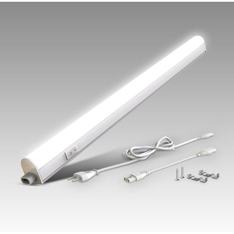 immagine 0 del prodotto b.k.licht lampada sottopensile cucina led, luce bianca naturale 4000k, led integrati da 8w, lunghezza 57.3 cm, interruttore on off, plastica,