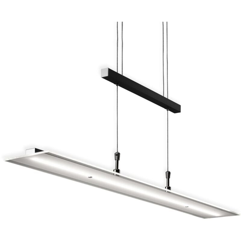 foto del prodotto b.k.licht lampadario led a sospensione, luce dimmerabile, lampada da soffitto regolabile in altezza per cucina, luce calda, metallo color nero, 1