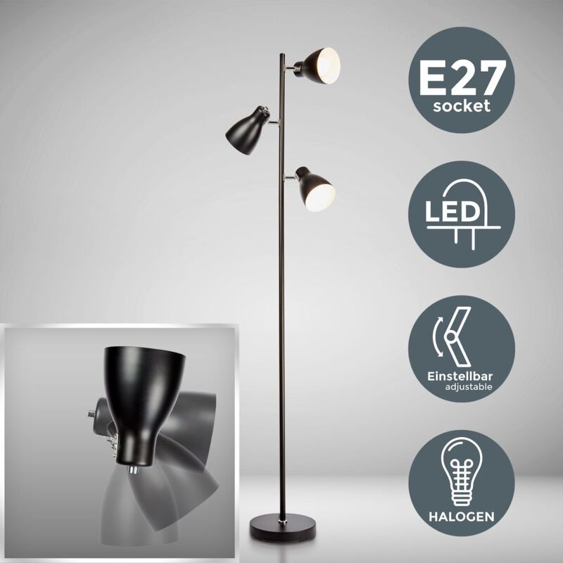 foto del prodotto b.k.licht lampade retr in bianco e nero
