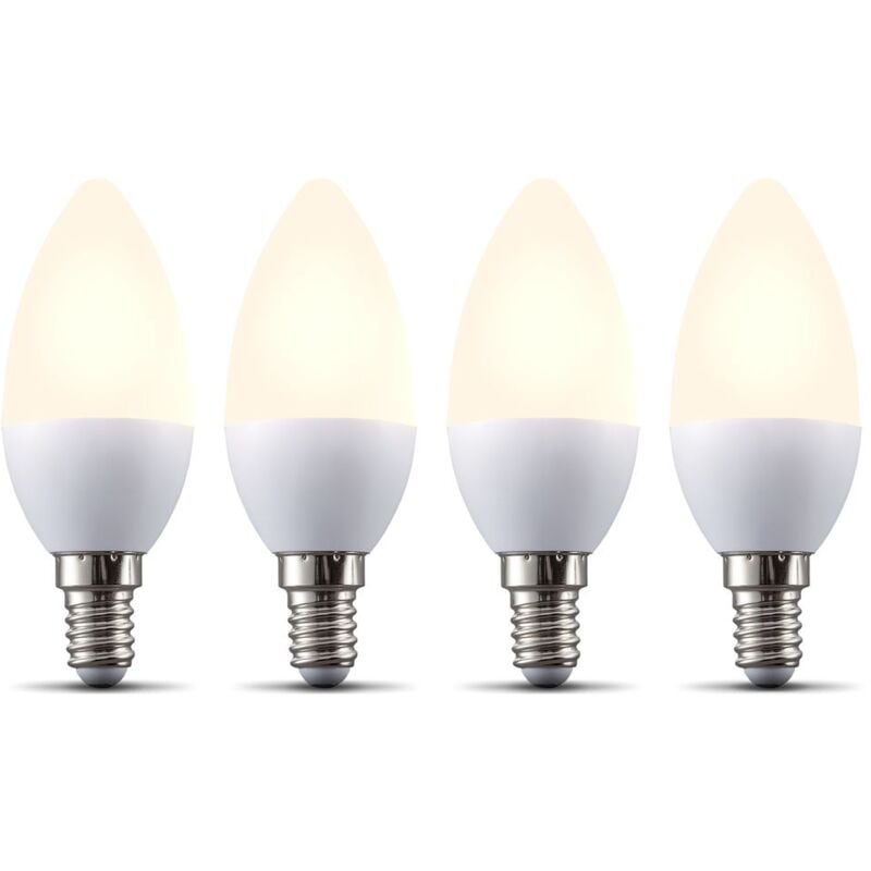 foto del prodotto b.k.licht lampadine led smart e14, set di 4, dimmerabili con lo smartphone, luce calda 2700k, funzionano con app per ios e android, amazon alexa,