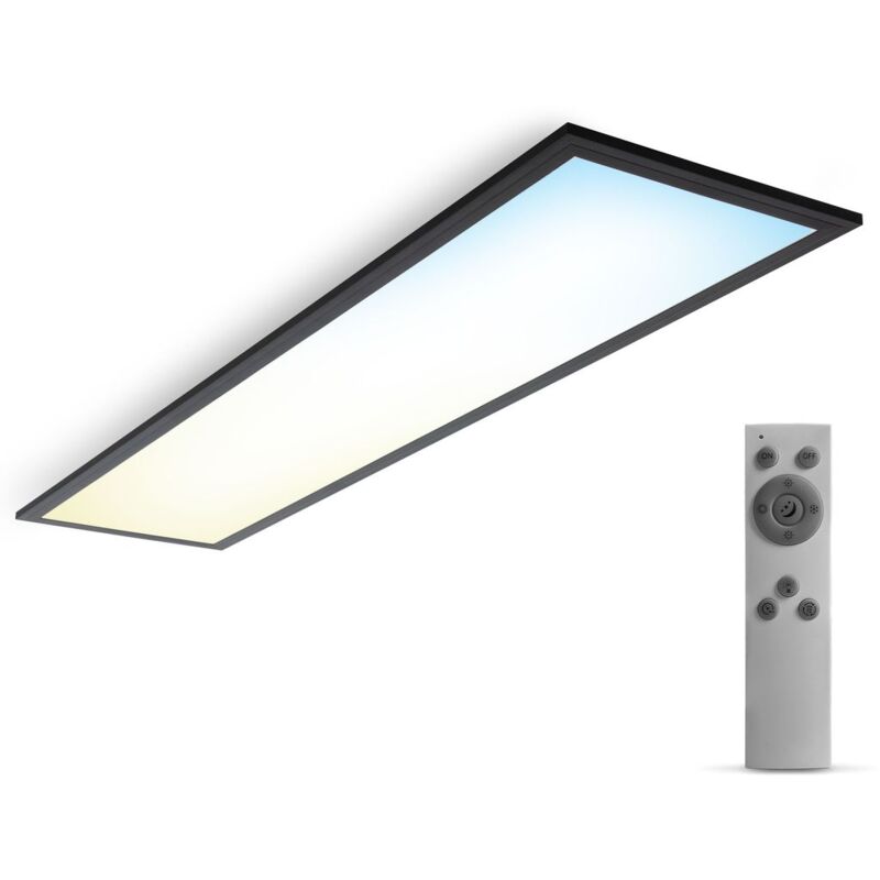 foto del prodotto b.k.licht pannello led, lunga 1m, dimmerabile, luce calda, neutra, fredda cct, telecomando incluso, 24w, 2.200lm, timer, luce notturna, 1000x250x65