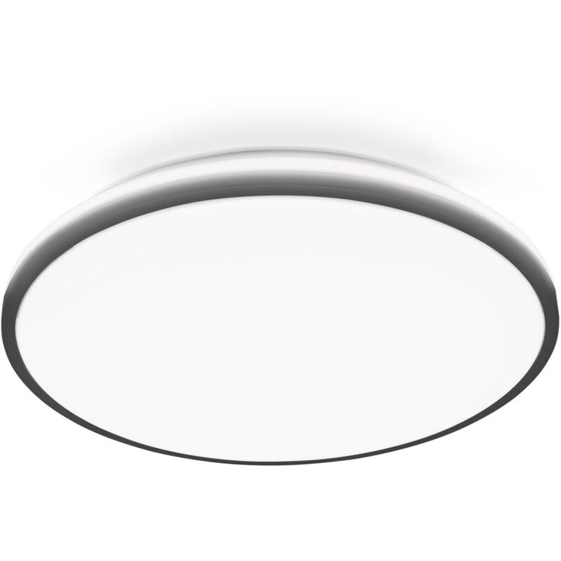 foto del prodotto b.k.licht plafoniara led, 24w, diametro 38cm, luce bianca neutra 4000k, 3000lm, lampada da soffitto con illuminazione indiretta, nero