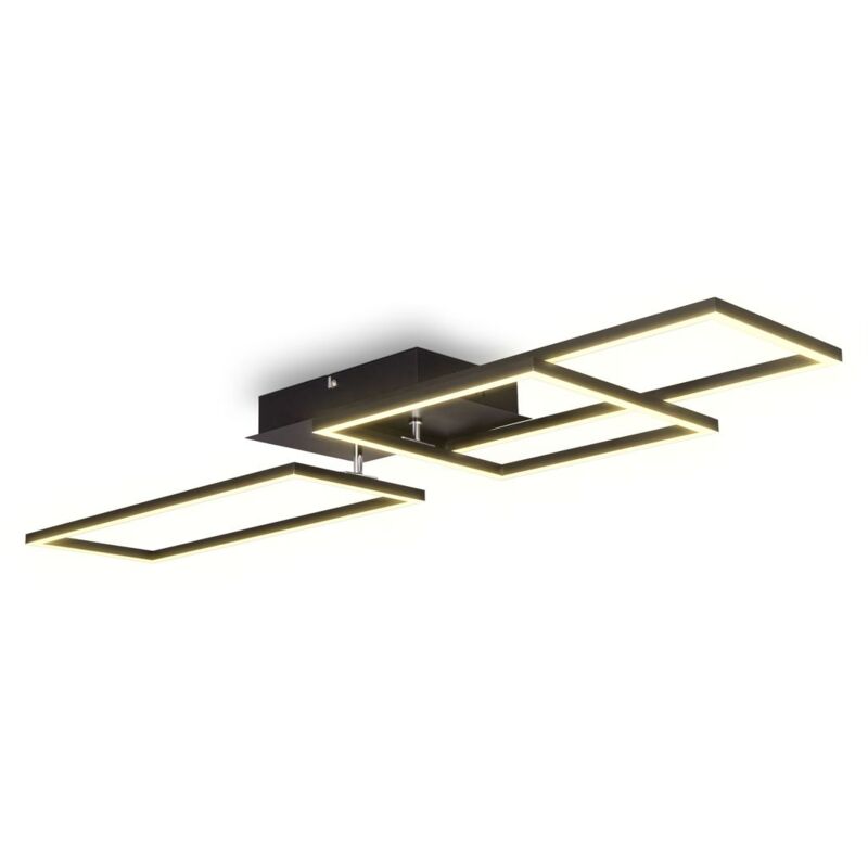 foto del prodotto b.k.licht plafoniera led 40w dimmerabile, cct luce neutra, fredda, calda, telecomando, 2 cornici orientabili, lampada da soffitto frame nera