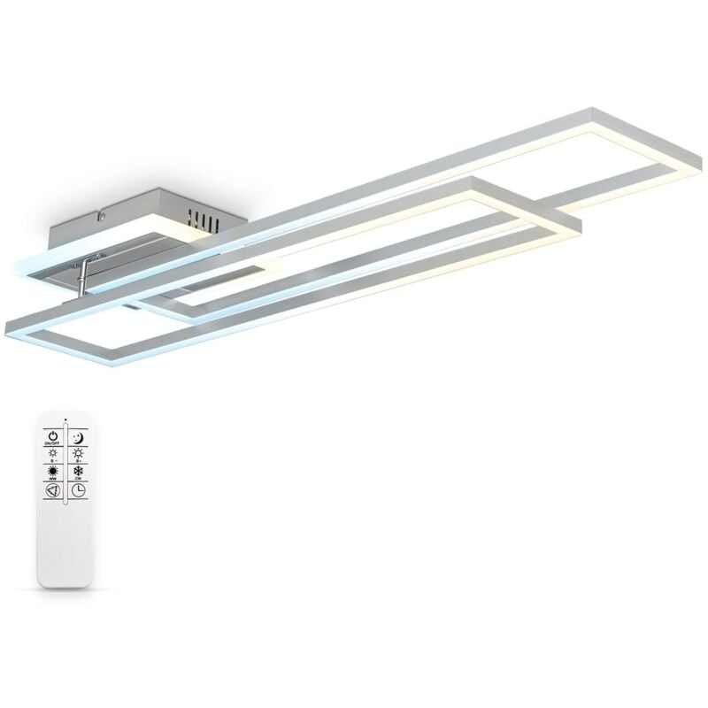 foto del prodotto b.k.licht plafoniera led dimmerabile con telecomando, cct luce calda, neutra, fredda, led integrati 40w 5200lm, 1cornice orientabile, lampadario