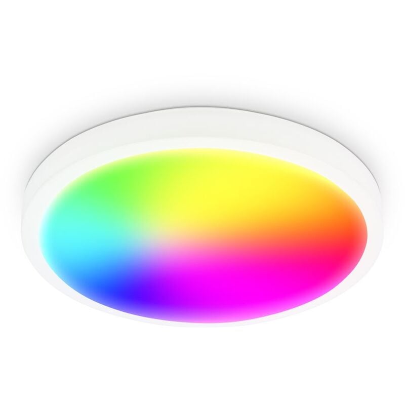 foto del prodotto b.k.licht plafoniera led intelligente con controllo tramite app e controllo vocale, plafoniera led wifi dimmerabile, temperatura colore regolabile,
