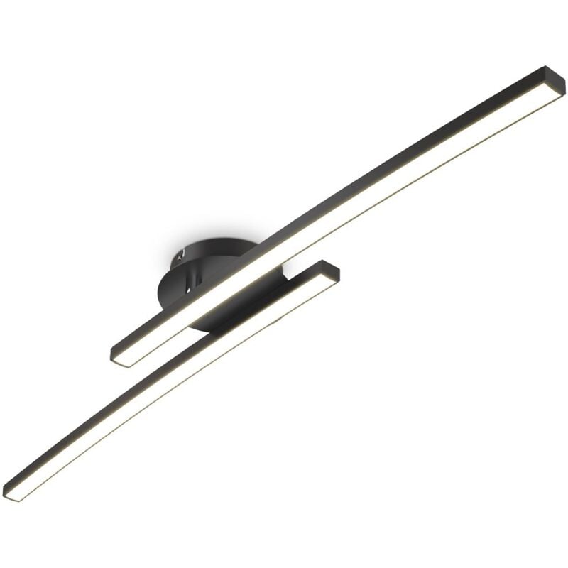 foto del prodotto b.k.licht plafoniera led, luce calda 3000k, led integrati 1100lm, 12w, 1 braccio ruotabile, lunga 57.5cm, lampada da soffitto per entrata,