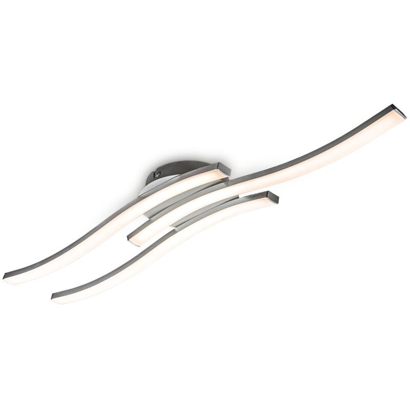 foto del prodotto b.k.licht plafoniera led, luce calda 3000k, led integrati 3x6w 3x480lm, dimensione 56,5x12cm, lampada da soffitto moderna per cucina o camera da
