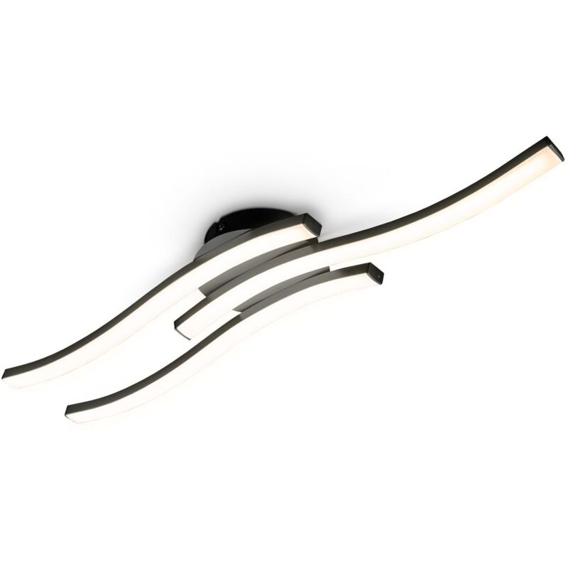 foto del prodotto b.k.licht plafoniera led, luce calda 3000k, led integrati 3x6w 3x480lm, dimensione 56,5x12cm, lampada da soffitto moderna per cucina o camera da