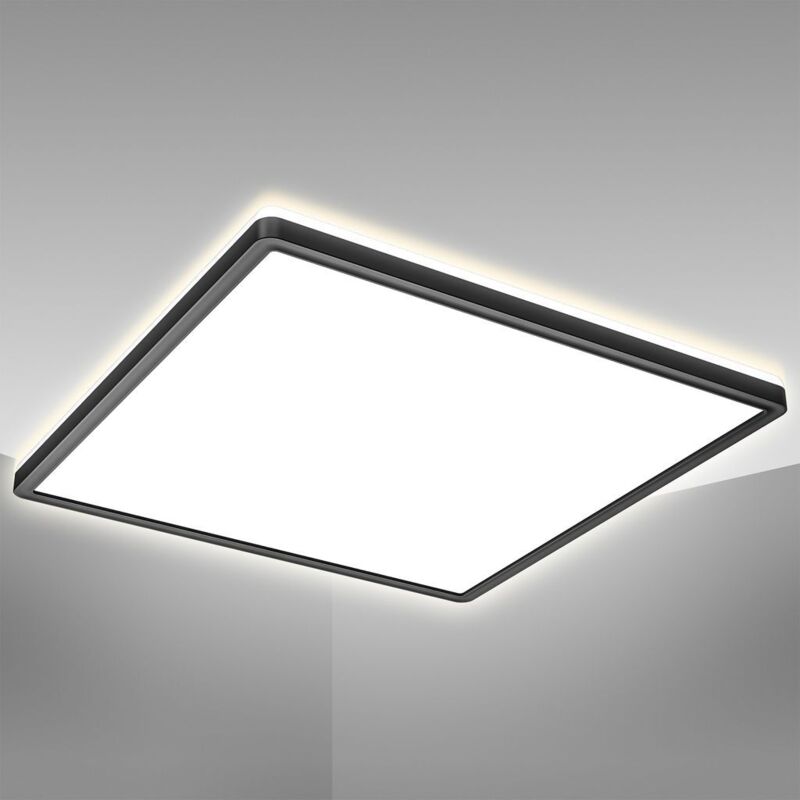 foto del prodotto b.k.licht plafoniera led ultra piatta 2,9cm, led integrati 22w 3000lm, luce bianca naturale 4000k, lampada da soffitto con illuminazione indiretta,