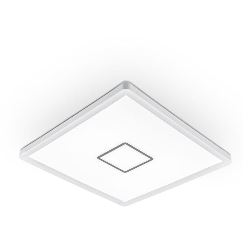 foto del prodotto b.k.licht plafoniera led ultra sottile, luce bianca naturale 4000k, 2400 lm, led integrati 18w, alta 2.8cm, quadrata lato 29.3cm, lampada da