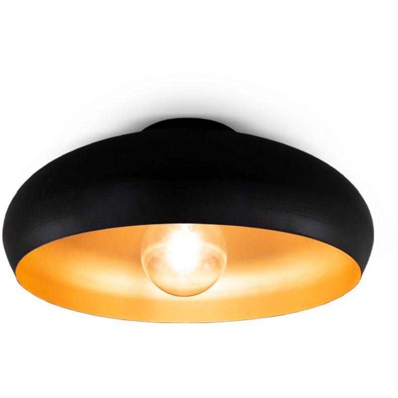 foto del prodotto b.k.licht plafoniera vintage industriale, diametro 39.5cm, adatta per 1 lampadina e27 non inclusa, lampada da soffitto elegante per salotto,