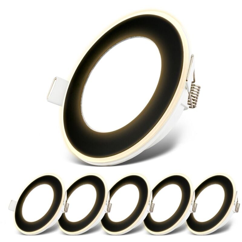 foto del prodotto b.k.licht set di 6 faretti da incasso led 230v con funzione di luce notturna, superfici e anelli commutabili separatamente, funzione memoria, spot