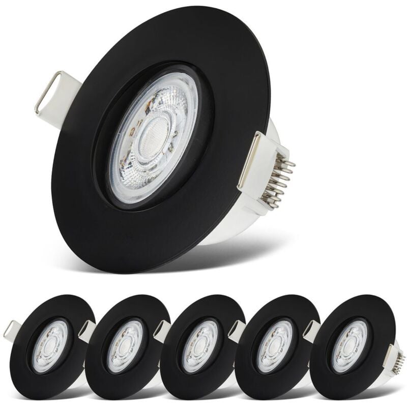 foto del prodotto b.k.licht set di 6 faretti led da incasso 230v, faretti led orientabili per il bagno ip65, faretti led da soffitto, faretti led, faretti da