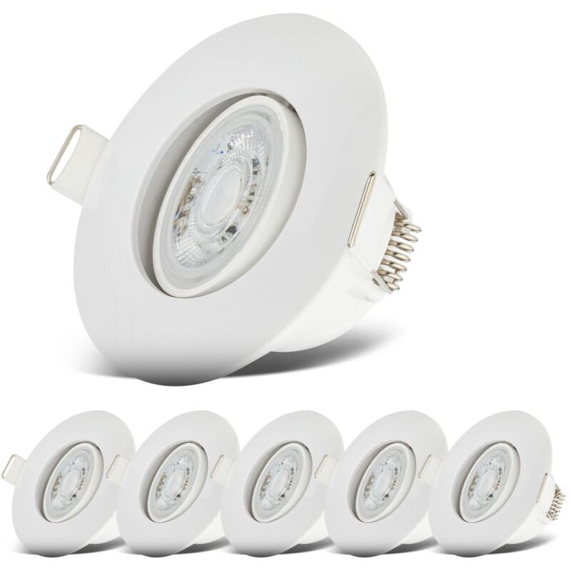 foto del prodotto b.k.licht set di 6 faretti led da incasso 230v, faretti led orientabili per il bagno ip65, faretti led da soffitto, faretti led, faretti da