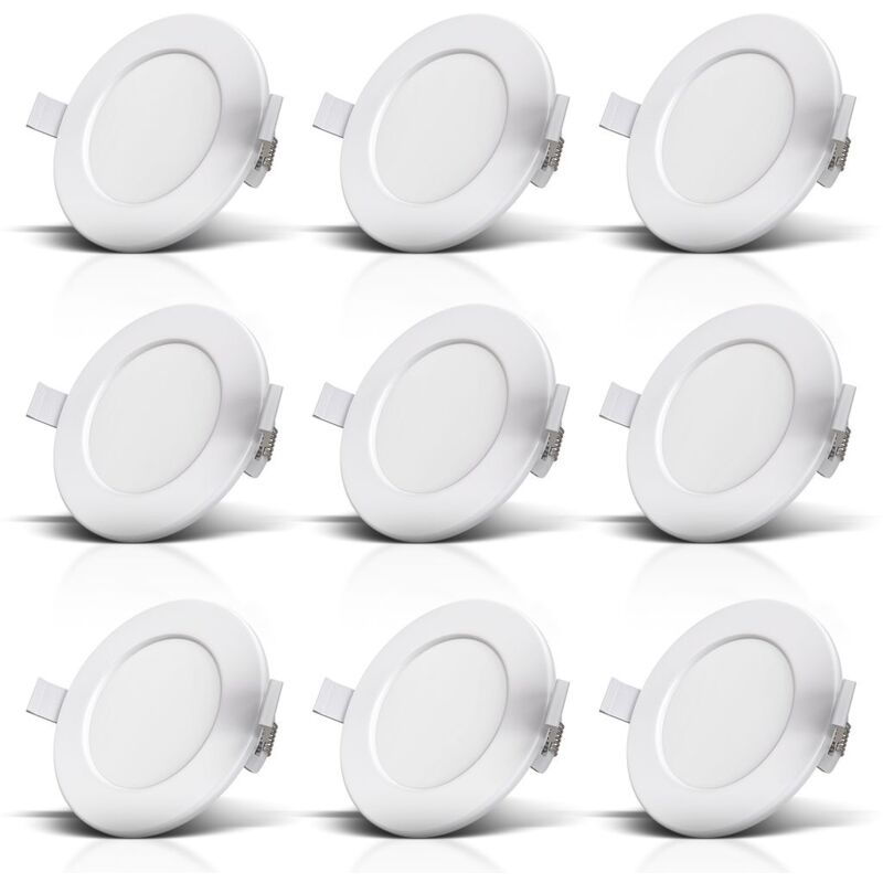 foto del prodotto b.k.licht set di 9 apparecchi da incasso a led bianco 6w