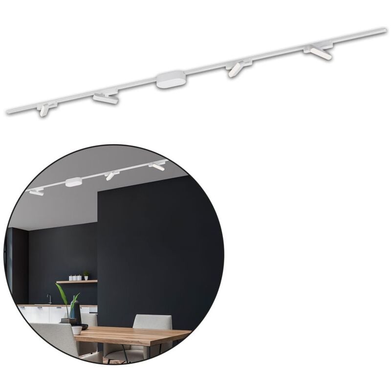 foto del prodotto b.k.licht sistema di binari briloner luxtrail, set completo, 4x led tracklight, bianco