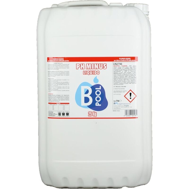 foto del prodotto b pool ph minus liquido. soluzione per diminuire il ph dell acqua della tua piscina o spa e mantenerlo nell intervallo consigliato. azione