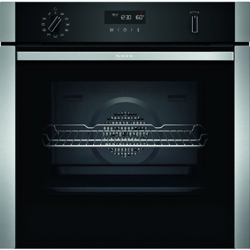 foto del prodotto b2ach7ah0. dimensione del forno: media, tipo di forno: forno elettrico, capacità netta del forno: 71 l. posizionamento dell'apparecchio: da incasso, colore del prodotto: acciaio inox, tipo di ... - neff