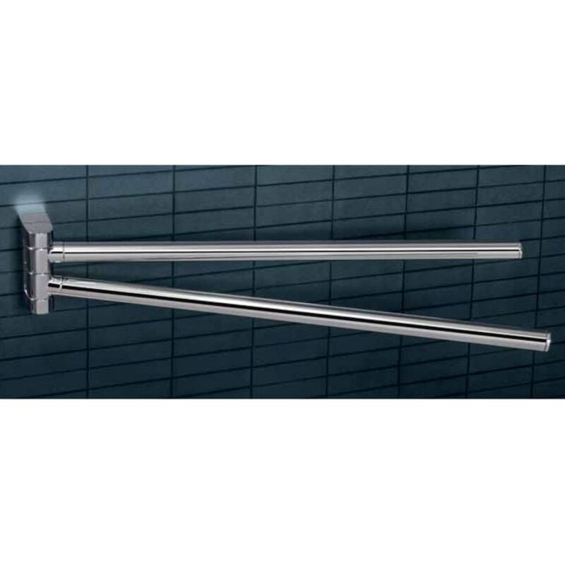 foto del prodotto b40120 porta salviette cromato doppio snodo serie mini codice prod b40120cr colombo design