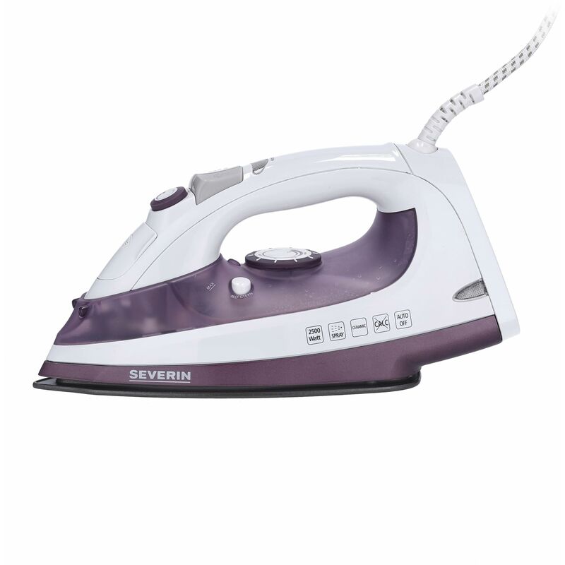 foto del prodotto ba 3210 ferro da stiro a vapore viola, bianco 2500 w - severin
