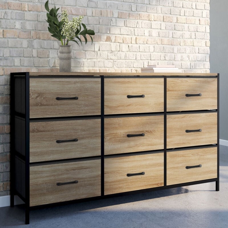 foto del prodotto ba l de tela de 9 cajones utah 115 cm mueble de almacenaje
