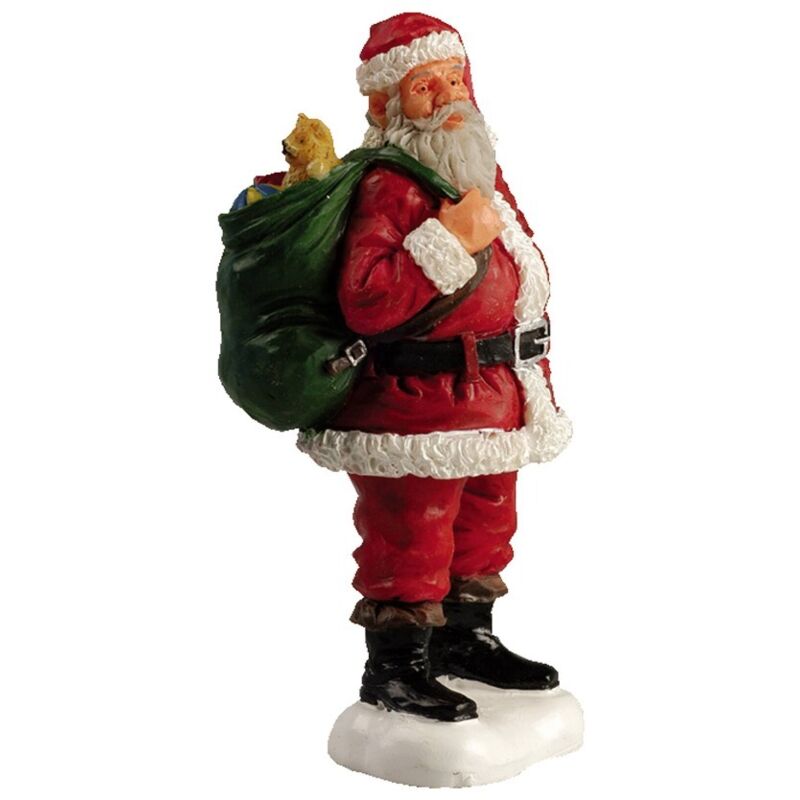 foto del prodotto babbo natale, personaggio per villaggio di natale in poliresina