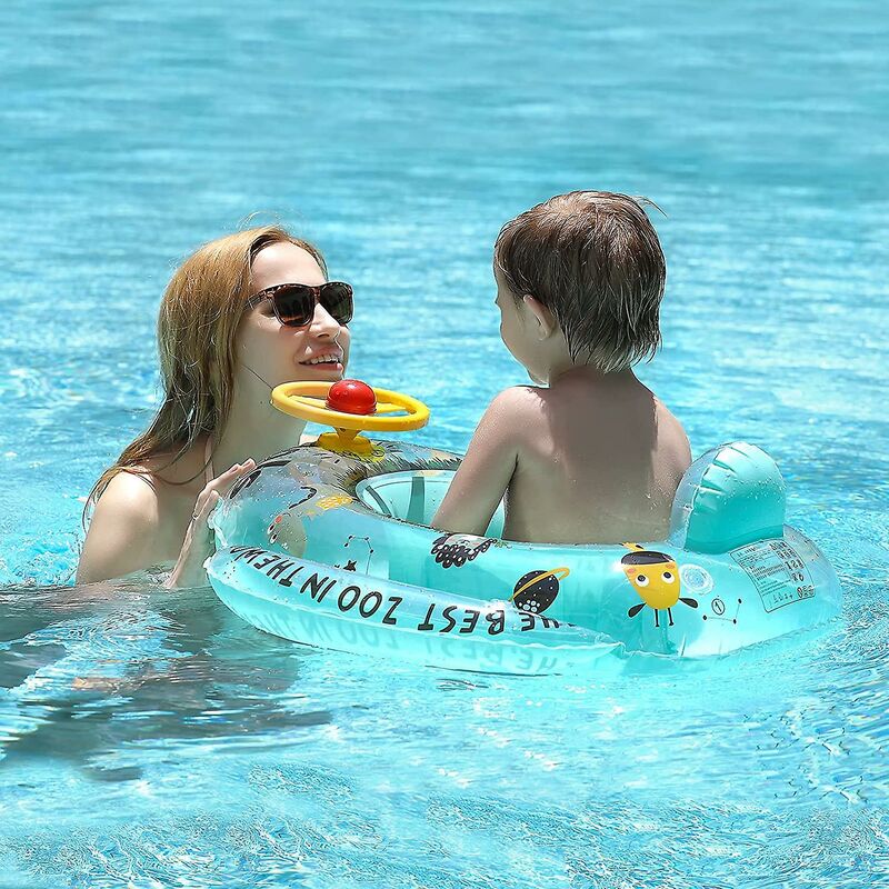foto del prodotto baby gonfiabile animali nuoto sedile galleggiante barca per bambini di età 6-36 mesi