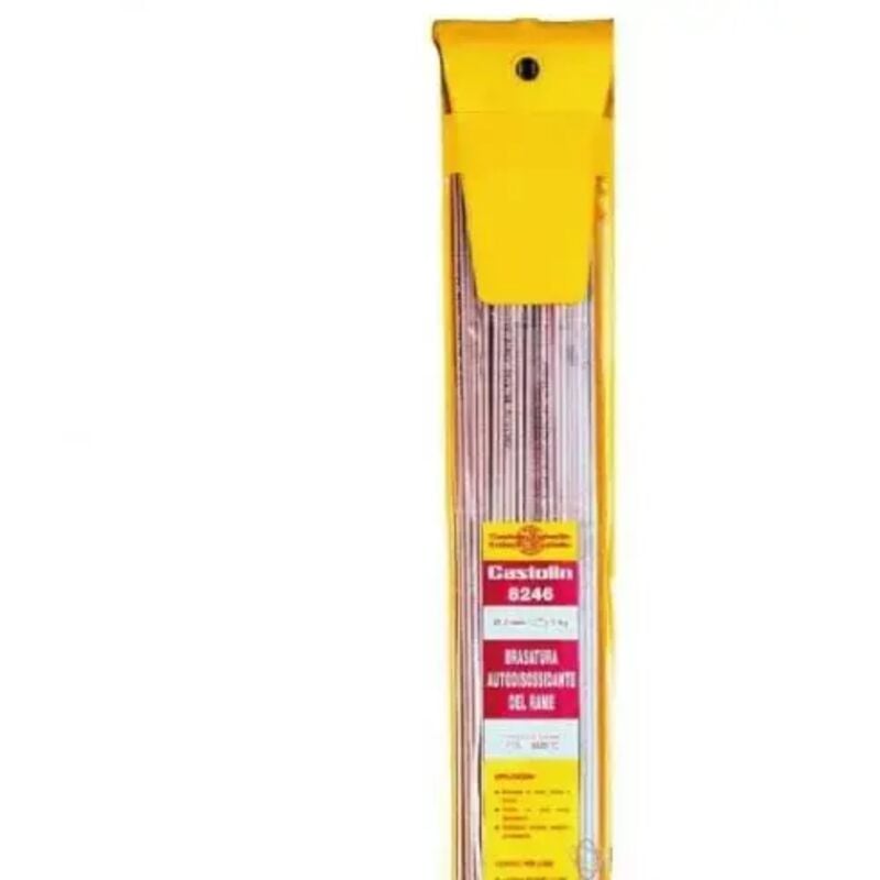foto del prodotto bacchetta 2mm per brasatura rame lega 8246 castolin confezione da 1kg 8246rb2010i