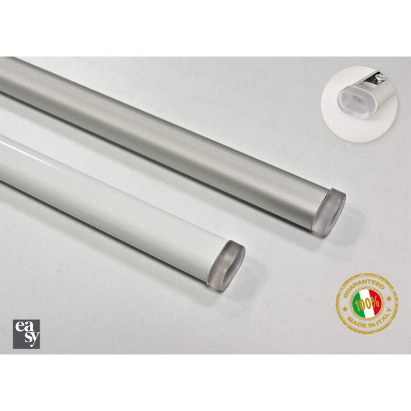 foto del prodotto bacchetta a molla diametro 13 mm. alluminio anodizzato argento estensibile cm. 56 90