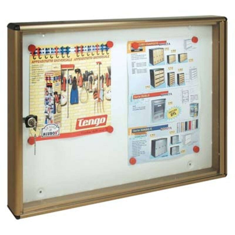 foto del prodotto bacheca alubox porta avvisi alluminio 40x55x5cm bc 2