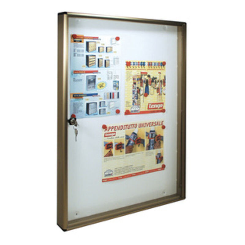 foto del prodotto bacheca porta avvisi magnetica bronzata trimec mm.550x5x73h salone