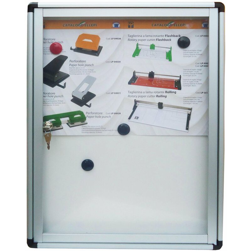 foto del prodotto bacheca porta avvisi magnetica con serratura 45x60x4 cm 2180 2
