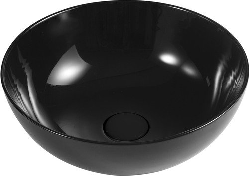 foto del prodotto bacinella d'appoggio d38.5 cm in ceramica nero