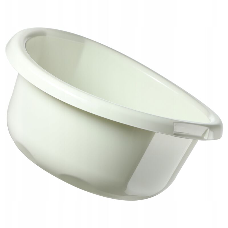 foto del prodotto bacinella in plastica per lavare a mano panni e stoviglie, caratterizzata da una forma rotonda e manici ergonomici 30l, crema kadax