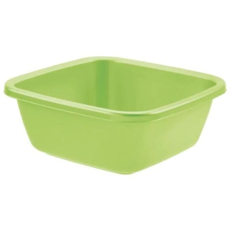 foto del prodotto bacinella quadra in plastica 30 x 30 h.12 cm 6 lt verde lime df 8410885