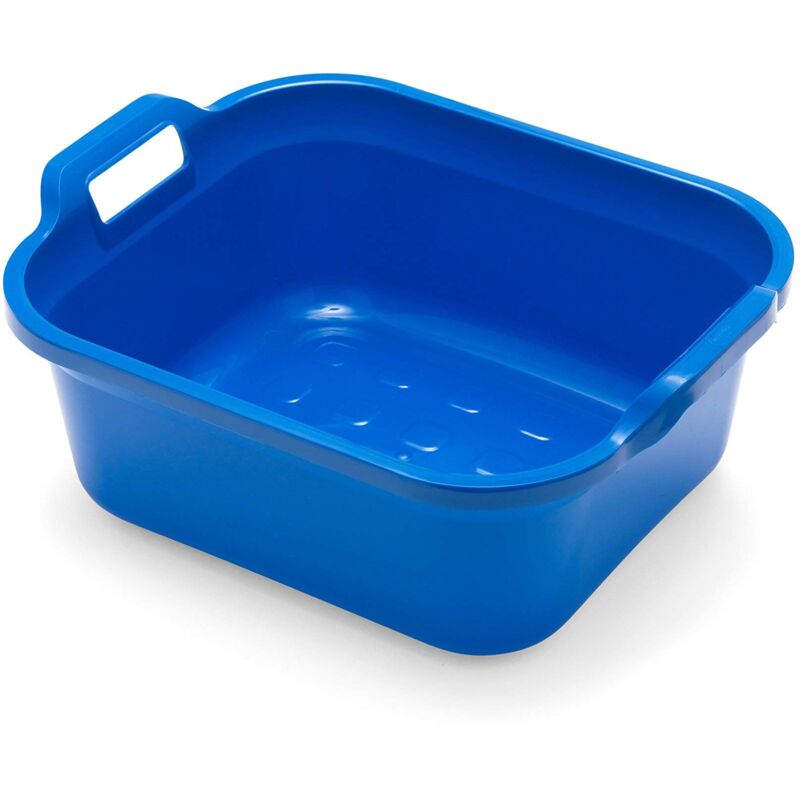 foto del prodotto bacinella rettangolare con manici, plastica, cobalt blue, 39 x 32 x 14 cm addis