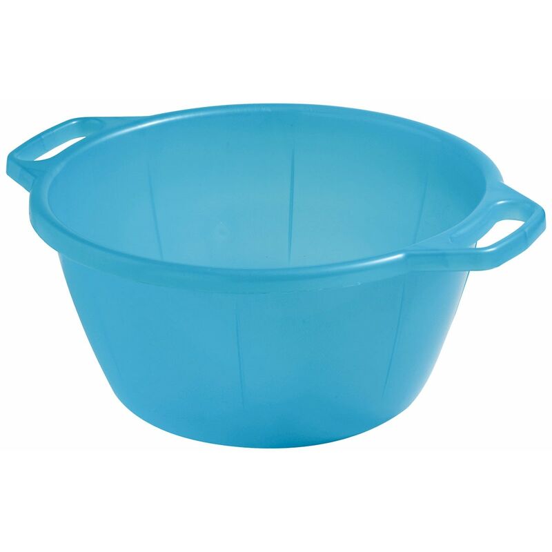 foto del prodotto bacinella tonda in plastica azzurra 52 lt.
