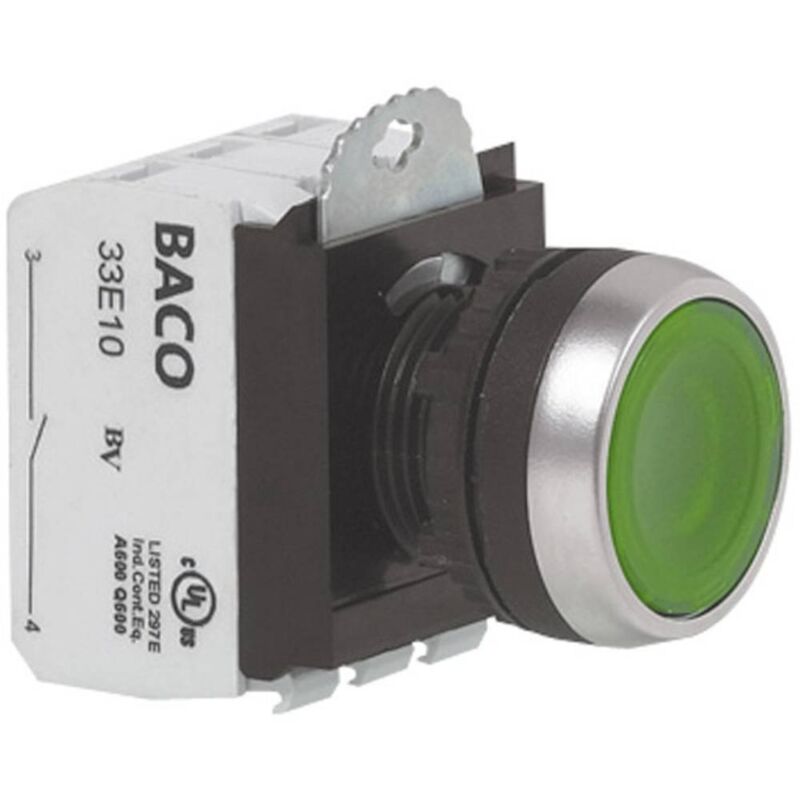 foto del prodotto baco 100510 rd l21aa01q pulsante anello frontale in metallo, cromato rosso 1 pz.