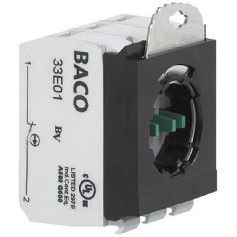foto del prodotto baco 333e21 elemento di contatto con adattatore di montaggio 1 nc, 2 na momentaneo 600 v 1 pz.
