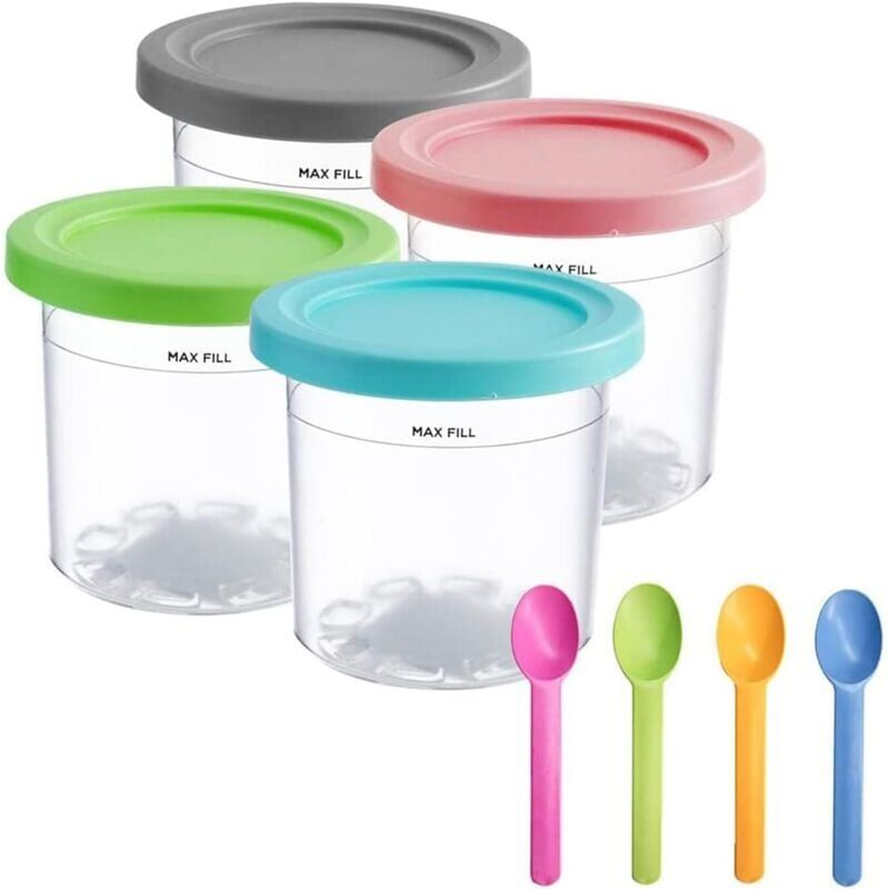 foto del prodotto bacs cr me glac e pour ninja creami,cr me glac e compatibles avec les sorbeti res ninja la s rie nc301 nc300 nc299amz, sans bpa et lavables au