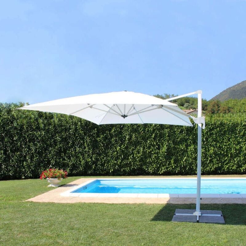 foto del prodotto bactrus ombrellone da giardino decentrato 3 x 3 m