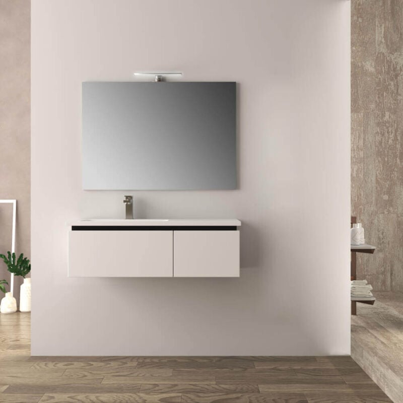 foto del prodotto baden haus mobile bagno 100 cm bianco lucido mono slide