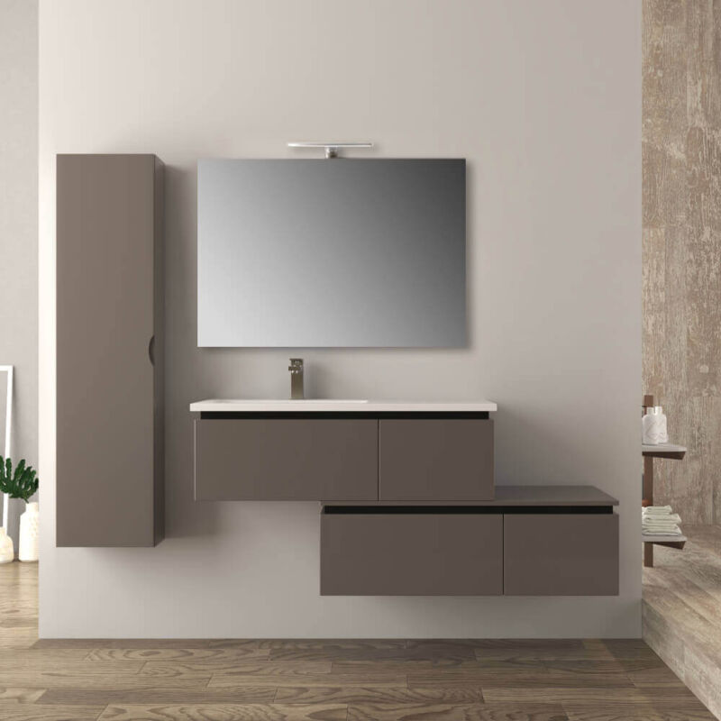 foto del prodotto baden haus mobile bagno 140 cm sospeso grigio talpa slide